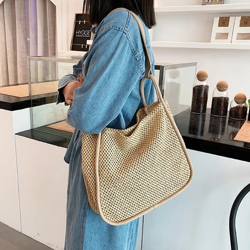 Salli Large Woven Tote